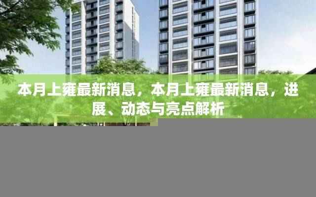 本月上雍最新动态,进展、亮点深度解析与消息速递