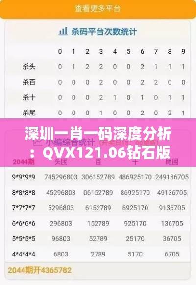 深圳一肖一码深度分析:QVX121.06钻石版状况评估
