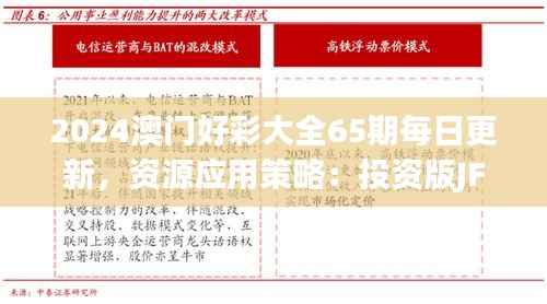 2024澳门好彩大全65期每日更新,资源应用策略:投资版JFL203.56