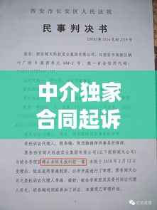 中介独家合同起诉，因为独家合同,中介把我告了怎么办 