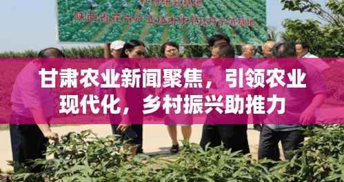 甘肃农业新闻聚焦,引领农业现代化,乡村振兴助推力